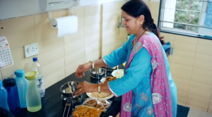 Indian Mother prepares her son's favourite meal